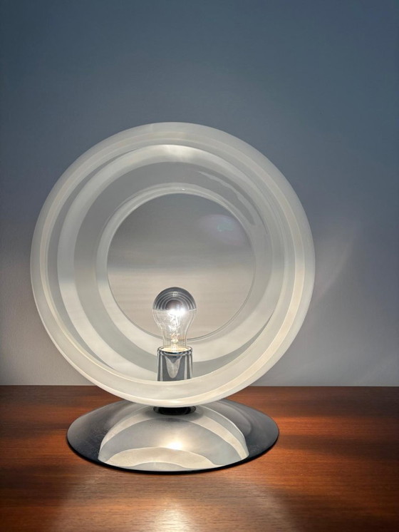 Image 1 of Lampe de table artisanale italienne en verre de Murano, style années 1970/80