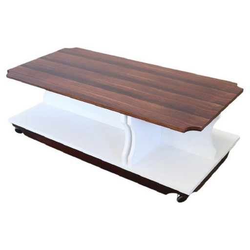 table basse en bois, italie 1970