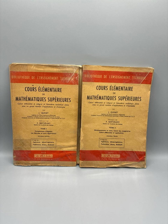 Elementary Course of Higher Mathematics – J. Quinet – Volumes I and II – Dunod – Coffee table books, Paper (photo 10 of 10)