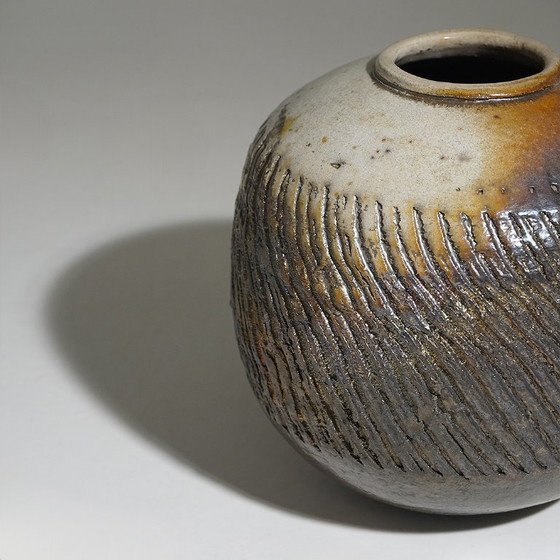Image 1 of Sculptural vase in glazed ceramic, 1970s