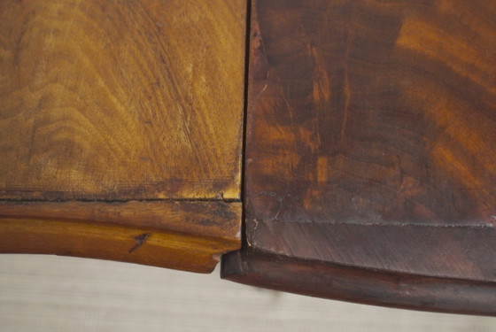 Antique French Pembroke Drop Leaf Table, Walnut Veneer Extendable End Table With Drawers, French Provincial (photo 16 of 41)