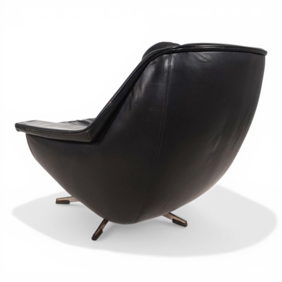 Image 1 of ESA 802 Black Leather Lounge Chair by Werner Langenfeld, 1970