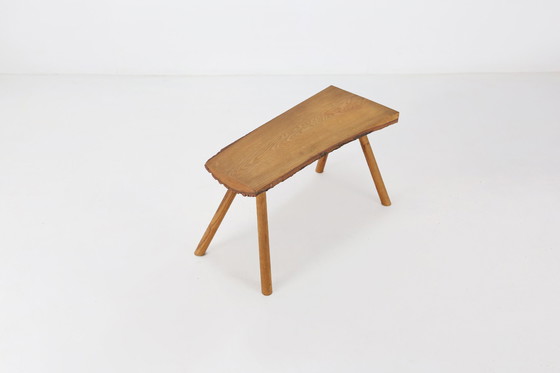 Image 1 of Brutalist Tree Trunk Coffee Table in Solid Oak, Ca. 1950