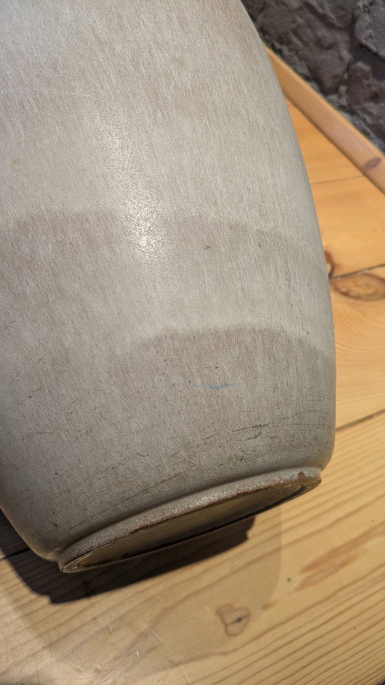 Image 1 of 47cm Hamelner Töpferei Bodenvase  Graue Glasur Keramik