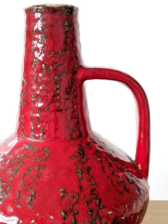 Image 1 of Large Carstens Tönnieshof Red Pitcher Vase | 1960s West German Pottery