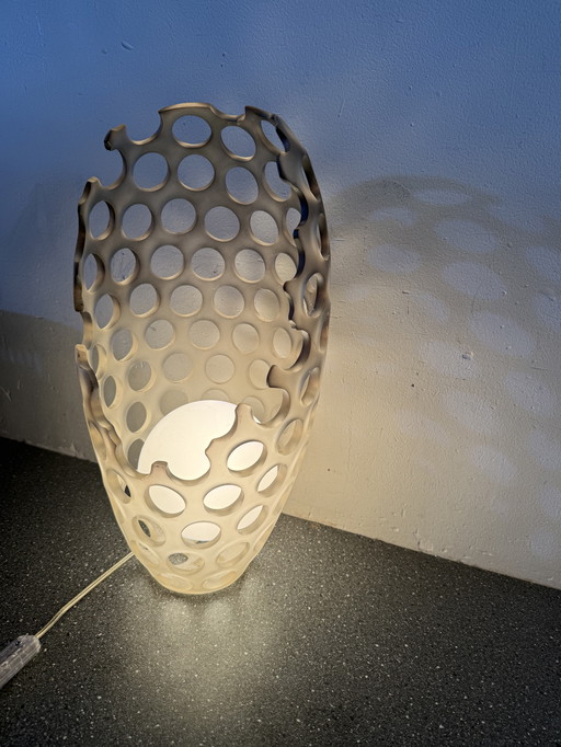 Vintage eierlamp abstract Merk Zijstra jaren 90 Nederland