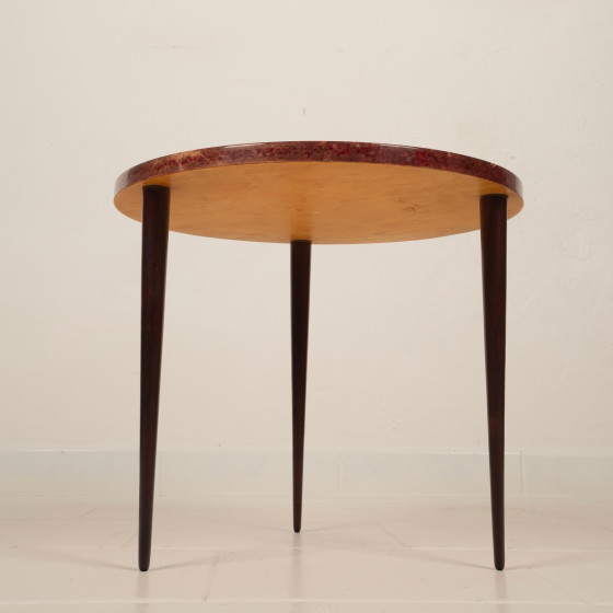 Table basse Aldo Tura en parchemin, Mod. 826, peau de chèvre teinte à la main, Italie, 1950 – Tables basses (photo 14 of 27)