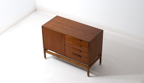Consolle architettonica di Pieter de Bruyne, 1960, Al Meubel, Credenze, Legno, Marrone, Mid Century Modern (foto 9 di 15)