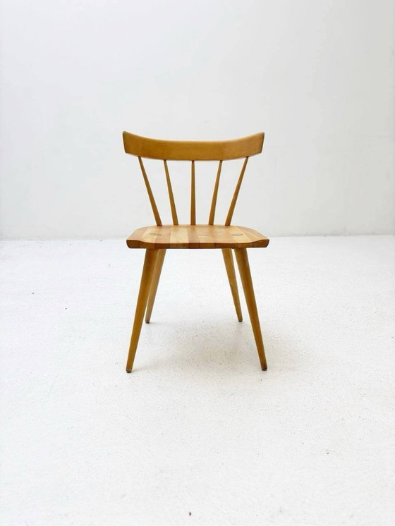 Image 1 of Set di 4 sedie a fuso disegnate da Paul McCobb per Planner Group, anni '20.