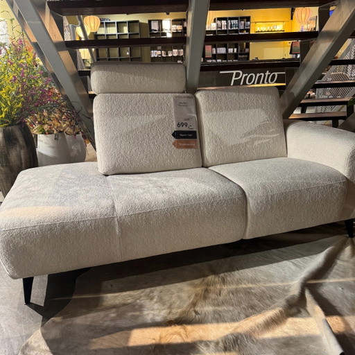 Davanti 1-Sitzer mit Insel - cremefarbener Stoff – Pronto Wonen, 2 zitsbanken, Plastic, Textile