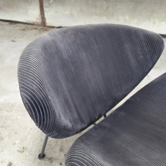 Artifort Orange Slice, Pierre Paulin, Lounge design chair – Armchairs, polished steel, Velvet, Vintage (photo 4 of 15)