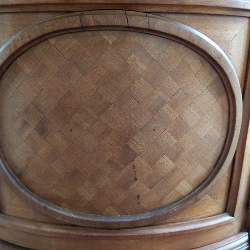 Antieke Franse marqueterie-bijzetkast of nachtkastje Frankrijk