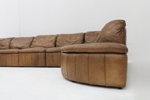 Vintage bruin leren modulaire Sofa  Laauser  XL