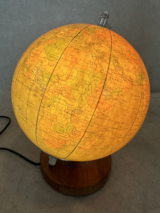 Mappamondo Vintage 1980/ Illuminazione - Vetro – Räth, Lampade da tavolo, Wood, Glass (photo 6 of 12)