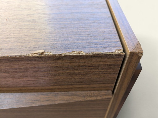 Une rareté ! Armoire à roulettes de couture vintage des années 70 - dessus ouvrant, utilisation polyvalente, design Mid Century