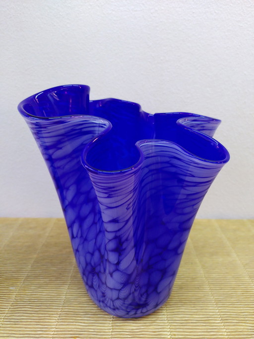 Vase Mouchoir En Verre De Murano, 1970