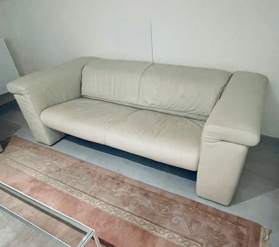 Image 1 of Gebroken wit lederen salon Rolf Benz