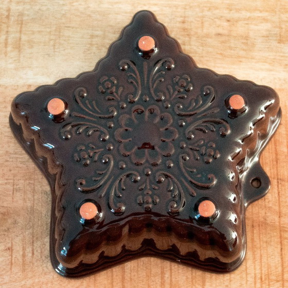 Stampo vintage Scheurich in ceramica a forma di stella anni '70 per torta/budino modello 965-19 – Scheurig (photo 4 of 8)