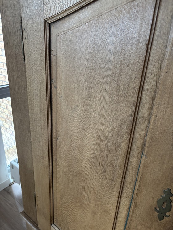 Image 1 of Antique solid blank oak wardrobe wall cabinet antique oak