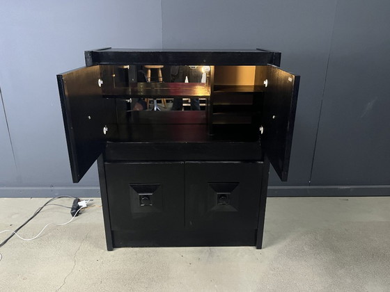 Image 1 of Black brutalist bar cabinet, 1970s
