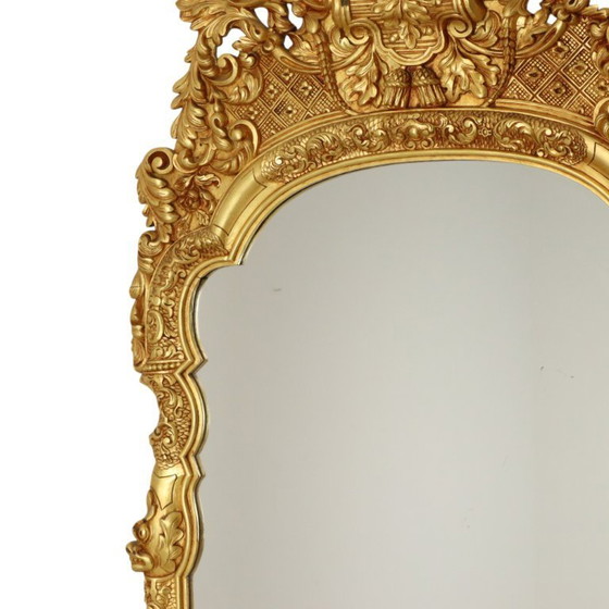 Image 1 of Grote Houten Spiegel Rococo Stijl 124cm