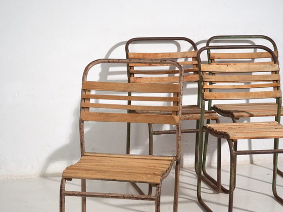 Antike Gartenstühle (ca. 1920). 4er-Set #1 – Wood, Iron (photo 13 of 40)