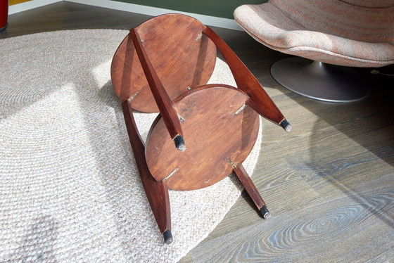 Image 1 of round oak side table Amsterdam School