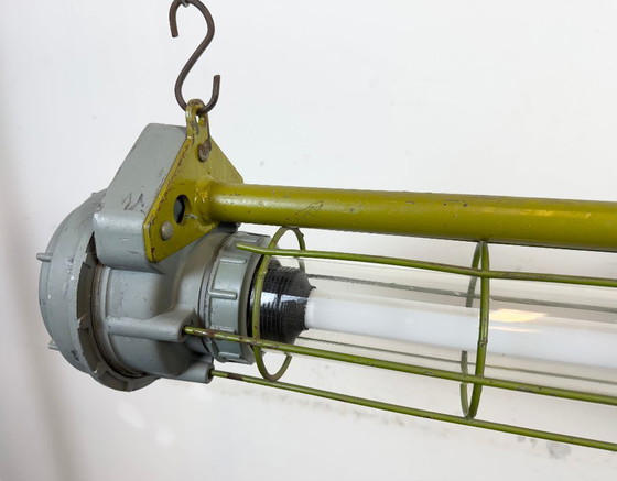 Image 1 of Lampadario industriale sovietico grigio a sospensione, anni '70