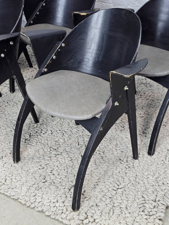 Image 1 of Set di 6 poltrone Galateo di design di metà secolo di Pascal Mourgue, edizione Scarabat, anni '80