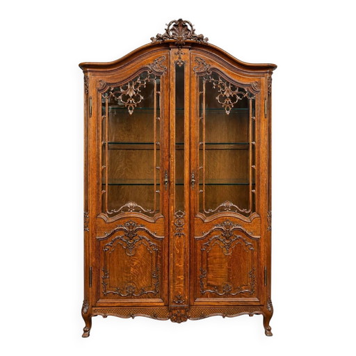 Vitrinekast in Regency-stijl. – vitrinekasten, Wood, Hollywood Regency