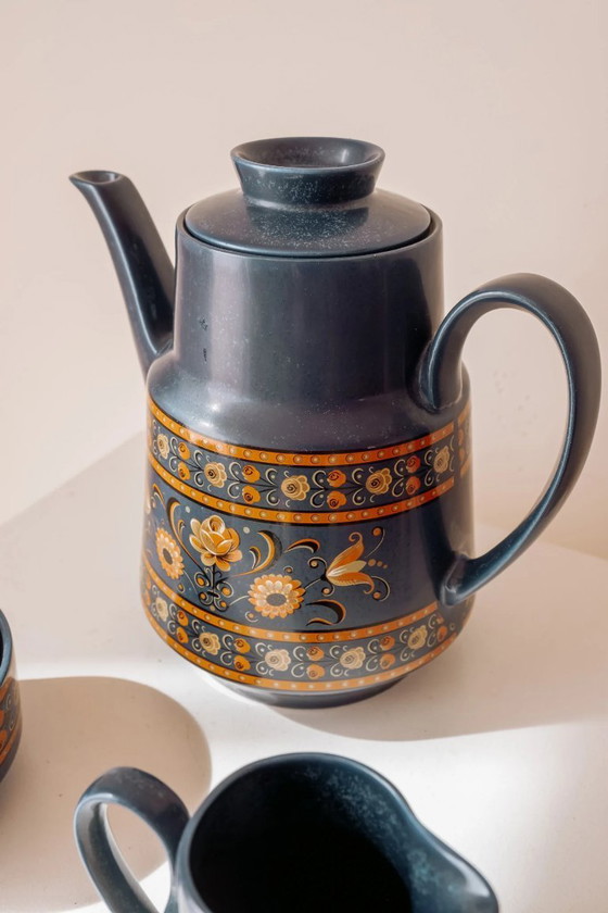 Image 1 of Set completo da caffè/tè vintage Bavaria Winterling in blu cobalto