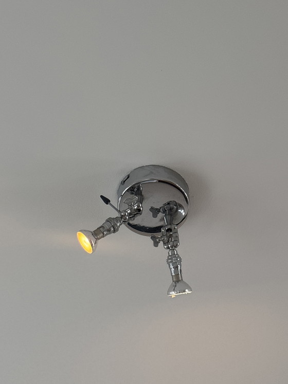 design Disegnoluce Baionetta surface-mounted spotlight, 2 spotlights – Pendant lamps, Brass, Metal (photo 4 of 5)