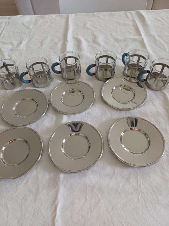 Alessi Espresso Cups (Design Michael Graves), Crockery, polished steel, Transparent (photo 3 of 5)