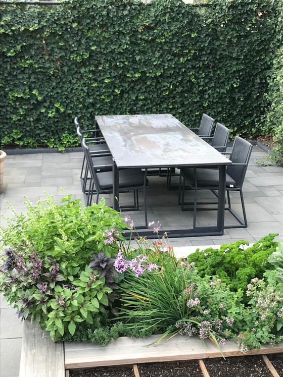 Tavolo Borek Faro e sedie Lincoln 6 pz. – Set da giardino, Ceramica, Tessile (photo 2 of 8)