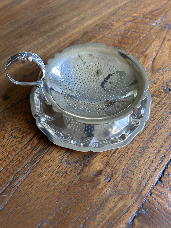 Image 1 of Magnifique service à thé plaqué argent. (16 pièces)