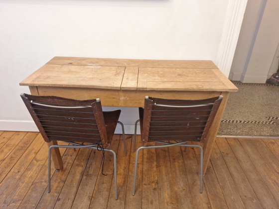 Autentica scrivania scolastica in legno per bambini – Scrivanie, Wood (photo 2 of 5)