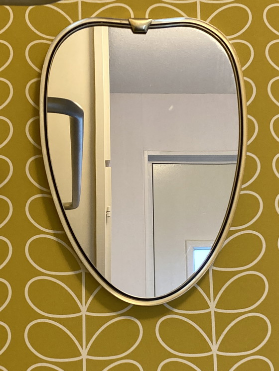 Image 1 of Miroir en forme de cœur rétro/vintage, design italien, années 1950