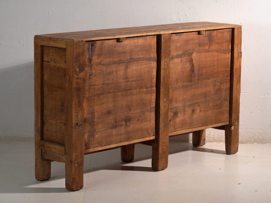 Antique tall sideboard with two doors (c.1920) – High Boards, Wood (photo 31 of 33)
