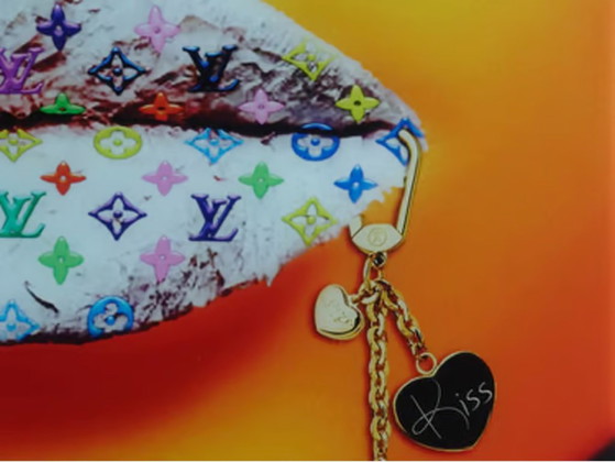 Jean Raphael X Cobra Art – Louis Vuitton Orange “Kiss Me” Artwork 120 × 120 cm – Plexiglass (photo 5 of 5)