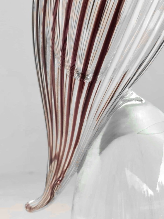 Image 1 of Design de production Formia Murano Italie années 70, oiseau dans la route de verre