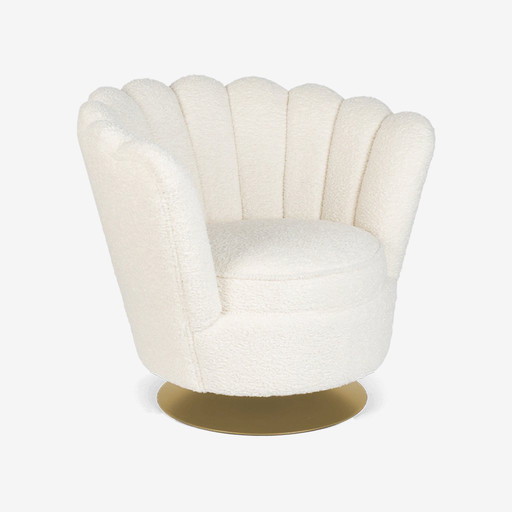 Bold Monkey Mother of All Shells Armchair Teddy Natural