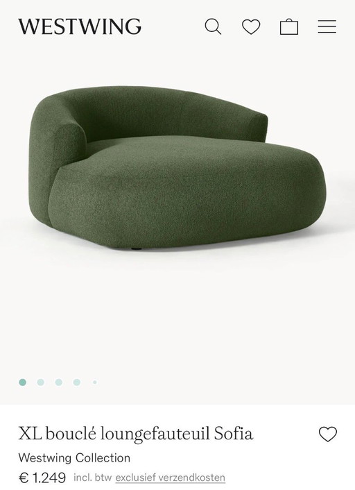 Divano/poltrona Westwing XL di colore verde