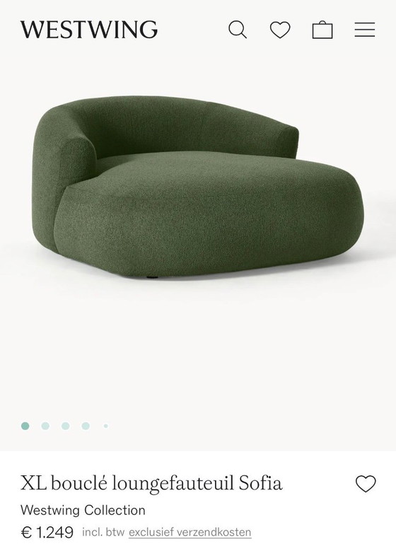 Image 1 of Divano/poltrona Westwing XL di colore verde