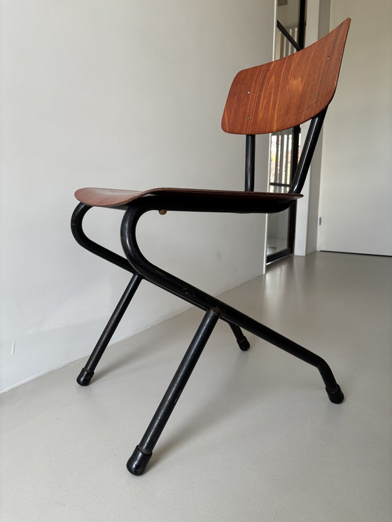 Image 1 of Vintage School Chair unique model 1970s