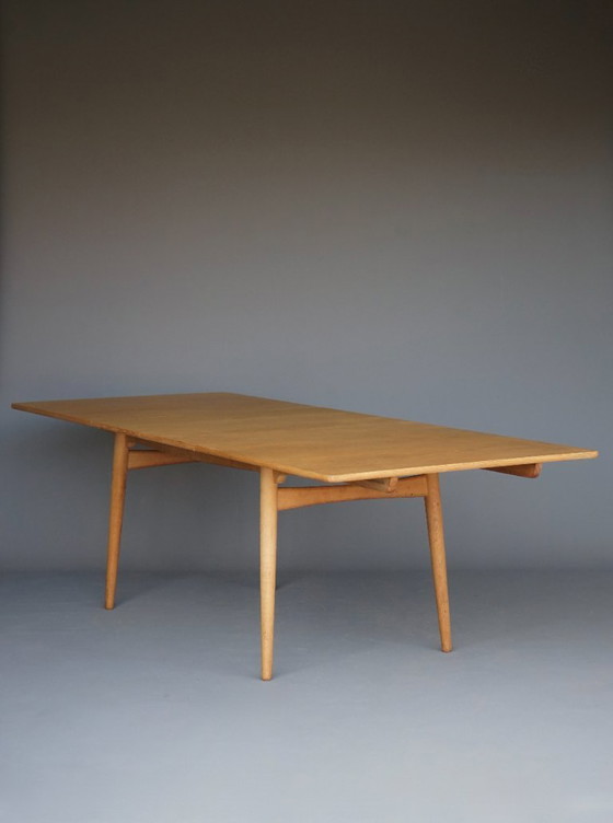 Image 1 of Table de salle à manger extensible en chêne Hans J. Wegner Modèle AT 310 par Andreas Tuck,1960s