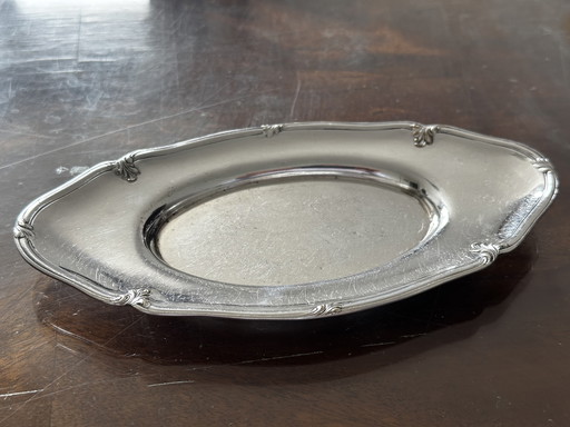 HOKA Small Silver Metal Hors D'Oeuvre Dish 16 Cm / 8 Cm