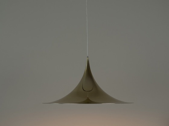 Danish Vintage Semi Pendant Lamp by Bonderup and Thorup, 1968 – Louis Poulsen, Aluminium (photo 2 of 11)