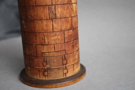 Image 1 of Portasigarette in legno fatto a mano con posacenere