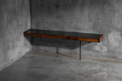 Consola de pared modernista, Francia, década de 1960