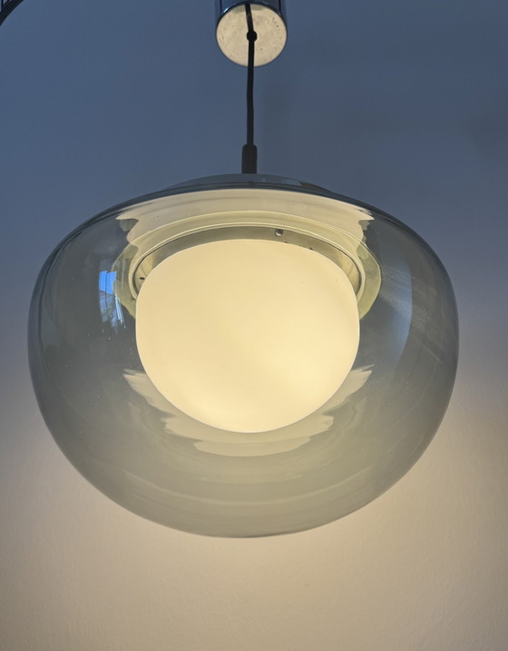 Image 1 of Suspension originale STAFF Lighting - Années 1970, Chrome et verre fumé